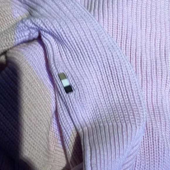 NWT Boss SCOOP-NECK FAVANNAH SWEATER IN COTTON SILK Pastel Pink M - Picture 7 of 7